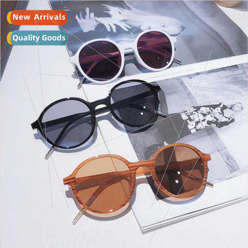 2019 new teal sunglasses female Korean tide round face retro