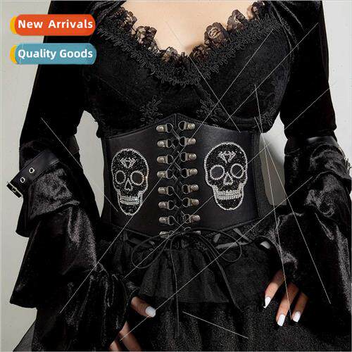 Skull Belt Wide Stch Elastic Corset Decoration Dress Sub Shi