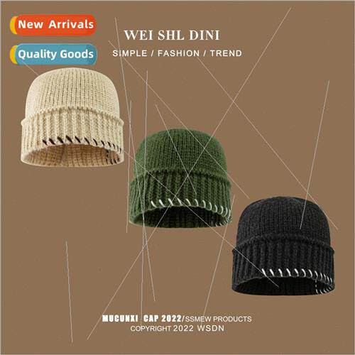Hat women fall winter warm knted cap wh cold wool cap bucket