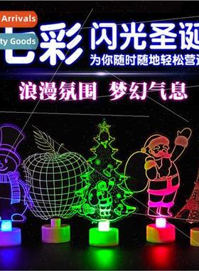 LED Colorful Acrylic Christmas Tree ght ghts Christmas Snowm