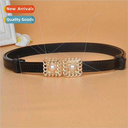 Pearl buckle belt Korean fashion skirt shirt dress small bel
