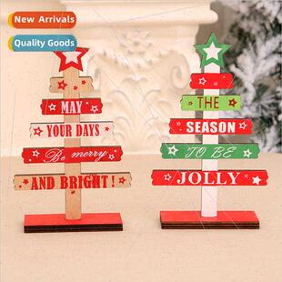 Puzzle Christmas decorations Wooden DIY mini alphabet Christ