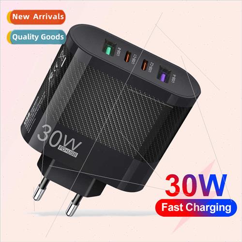 2USB 2 Type-c Standard 30W Cell Phone Charger Multi-Port Tra