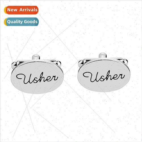 Europe Uned States fashion wedding lettering cufflinks Usher