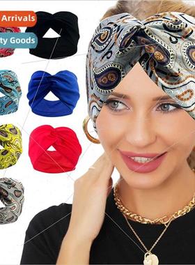 Cashew Flower Hairband Europe Fashion Printed Stchy Sports H