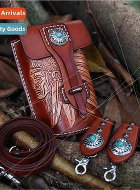 Chief men leather cool locomotive bodypack shoulder bag