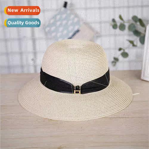 New basin hat ladies straw hat summer sun blocking sun hat l