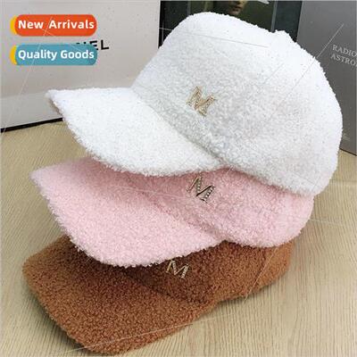 Lambswool versatile baseball hat new female Korean winter le