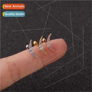 earrings moon crescent cold New wind curved