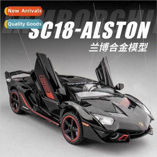 1 32 Lambo alloy car model back to sound light simulation ch
