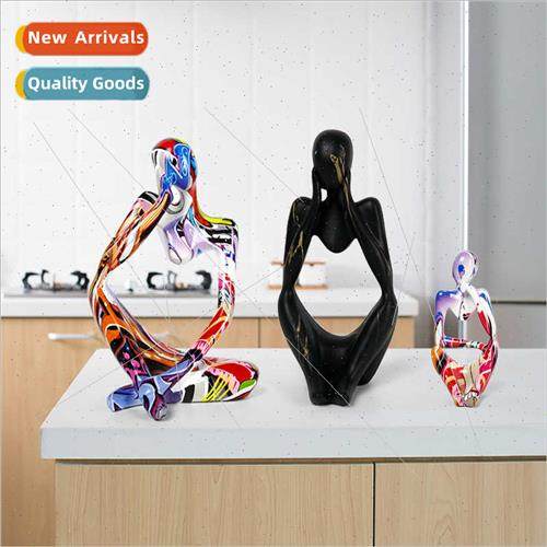 Crafts Thinker Ornament Home ving Room Office Desktop Abstra