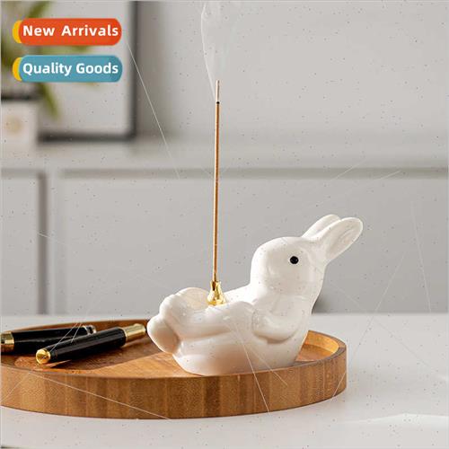 Modern cute rabb modeling ceramic incense stick incense hold