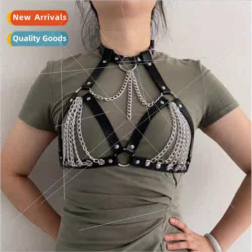 Multi-Layer Metal Chest Chain Body Chain Corset Chest ghtclu