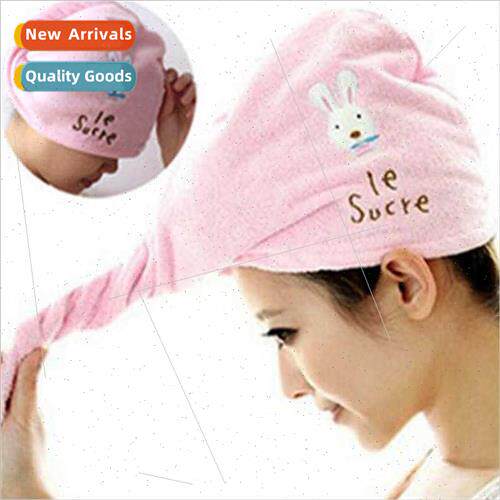 Cute cartoon rabb dry hair cap dry hair absorbent dry hair t