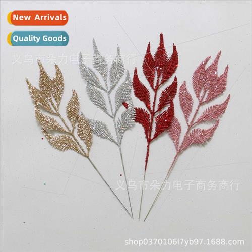Christmas Golden Onion Powder mulation Leaf Decoration Hallo