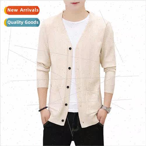 Men Sweater 2023 New Autumn Men Kn Sweater Solid Color Wh Po