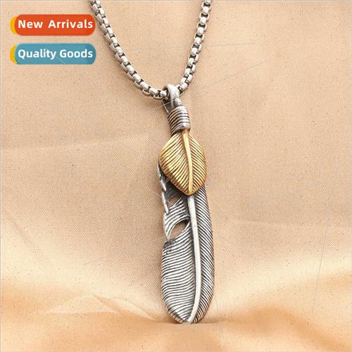 Europe Animal Eagle Feather Pendant Punk Vintage Hipster Fea