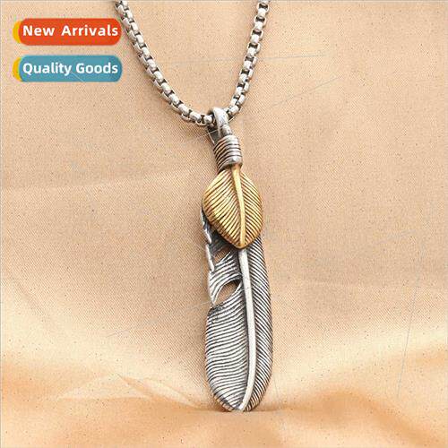 Europe Animal Eagle Feather Pendant Punk Vintage Hipster Fea