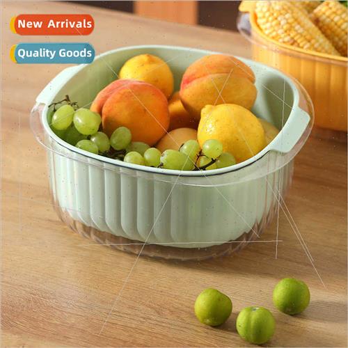 Double washbasin draining basket household living room plast