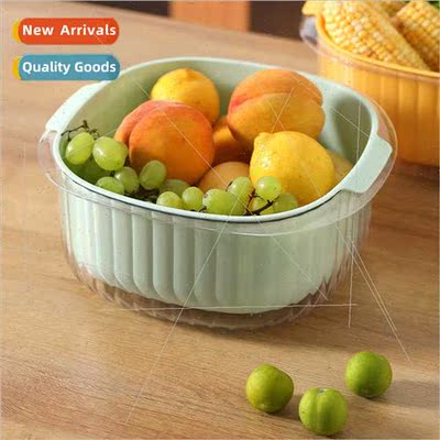 Double washbasin draining basket household living room plast