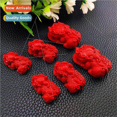 Cinnabar carving brave diy brave bracelet beads anklet acces