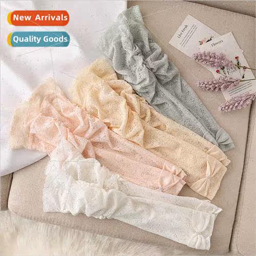 Sunscreen gloves women 2024 summer French court lace mulberr
