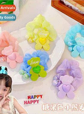 Children large intestine hair bcute bear headbgirls tie hair