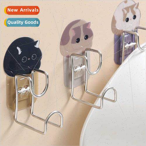 No-hole basin organizer bathroom solid stainless steel shelv