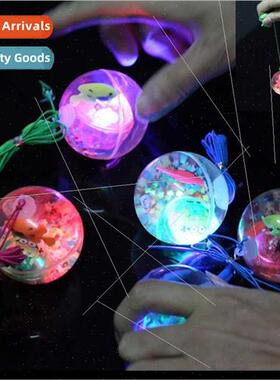 5.5CM wh rope light-emting bouncy ball/flashing jumping ball