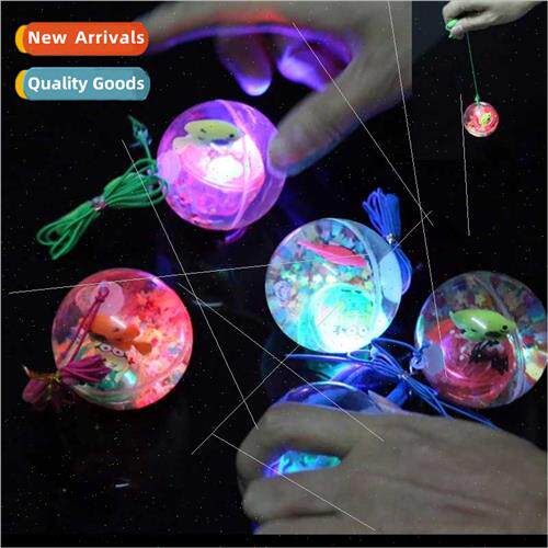 5.5CM wh rope light-emting bouncy ball/flashing jumping ball
