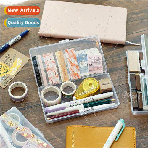 Sticky notes divided storage stationery box pen box mini sma