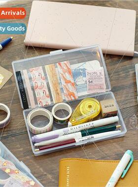 Sticky notes divided storage stationery box pen box mini sma