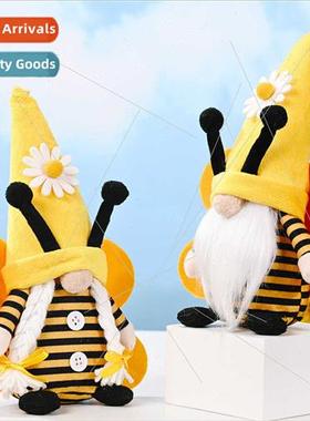 New Bee Day winged Rudolph doll ornament yellow bee elderly