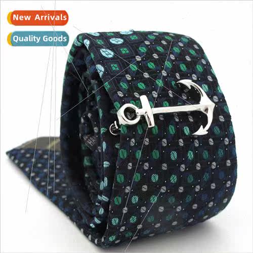 Copper lver Anchor Tie Clip Men Cufflinks Jewelry