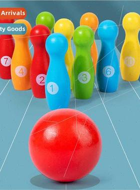 Wooden bowling game children early education parent-child in
