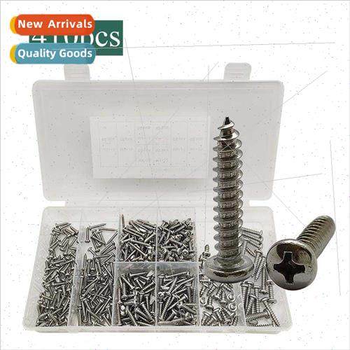 410pcs boxed 201 stainless steel M3M4M5 pan head Phillips ta