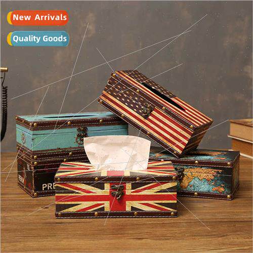 Europe retro paper towel box household living room coffee ta