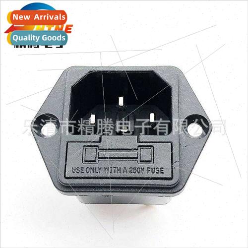 AC Power Socket AC-14-F4 wh Swch Screw Hole Pin Socket wh Fu