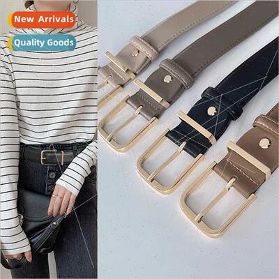 Cowhide leather women belt Korean fashion casual pants jeans