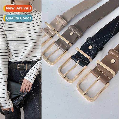 Cowhide leather women belt Korean fashion casual pants jeans
