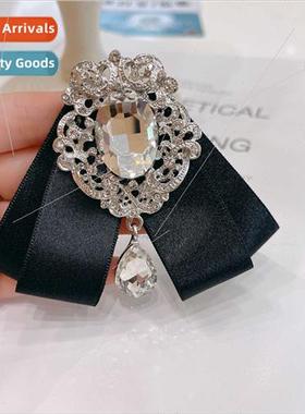 Bow tie shirt female Korean black bow tie clothes accessorie