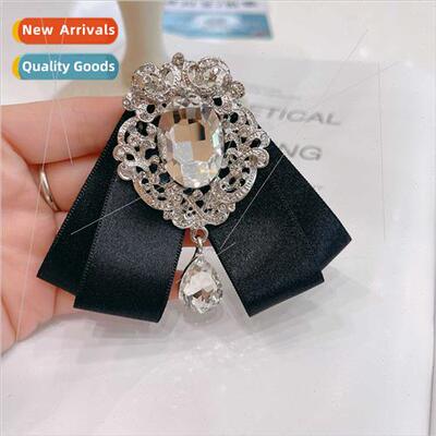 Bow tie shirt female Korean black bow tie clothes accessorie