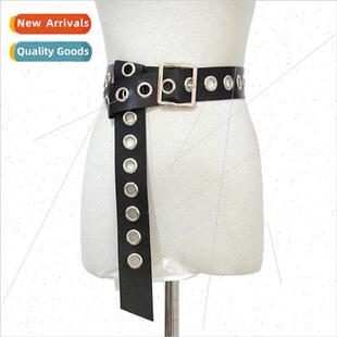 Europe ladies new punk wide belt women versatile perated dec