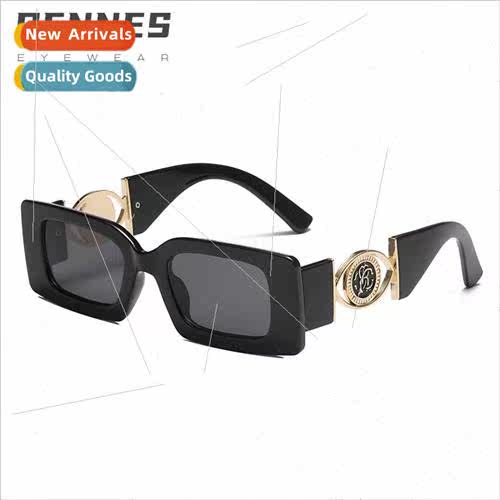 new square frame Europe metal decorative sunglasses personal