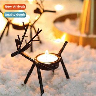 holders candle creative black Christmas deer decorations