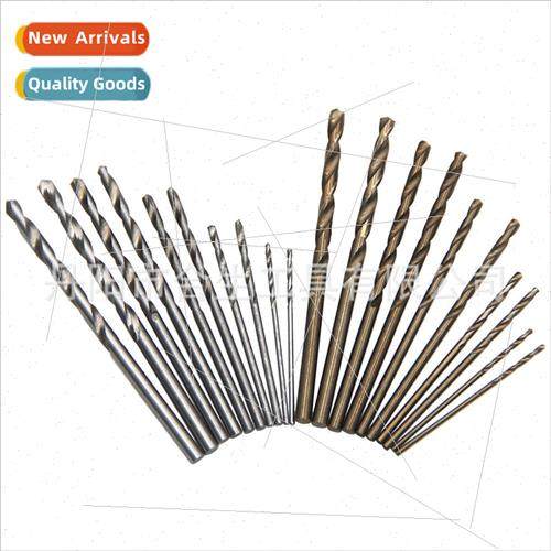 M35 baked yellow high-speed steel straight shank twist drill