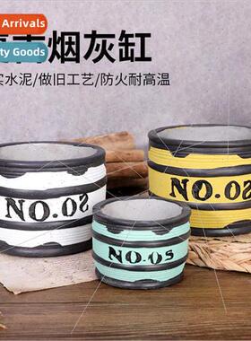 Retro old tire cement ashtray home living room coffee table