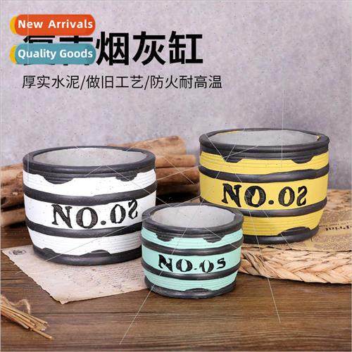 Retro old tire cement ashtray home living room coffee table