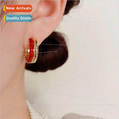 HS.DP mple oil drop earrings Elegant small earrings Commuter
