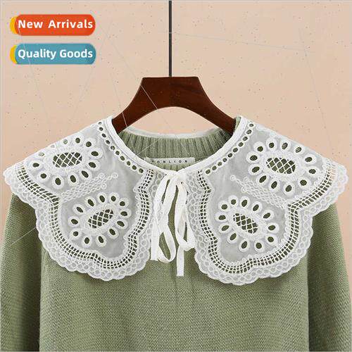 Fake Collar Children Korean Fall Winter Retro Embroidery Fak
